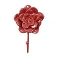 thumbnail image 1 of Handcrafted Model Ships K-9048-L-Red Rustic Red Cast Iron Decorative Rose Hook, 7 in., 1 of 2