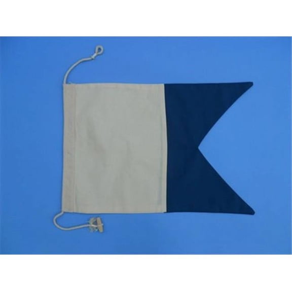 Handcrafted Model Ships Letter A Cloth Nautical Alphabet Flag - 20 in. Decorative Accent