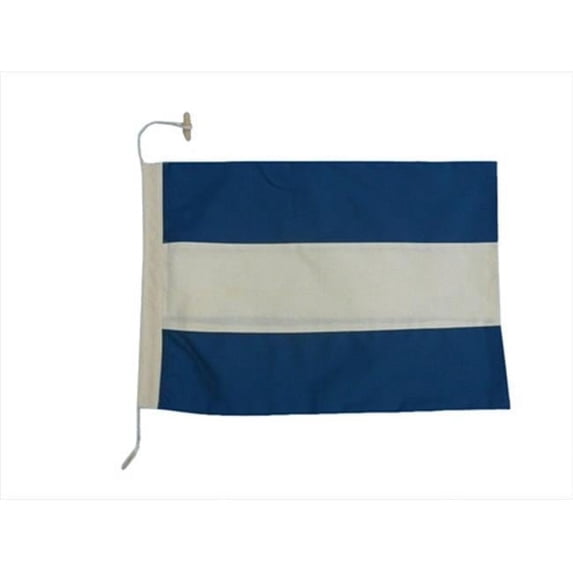 Handcrafted Model Ships Nautical-Flag-J Letter J Cloth Nautical Alphabet Flag - 20 in. Decorative Accent
