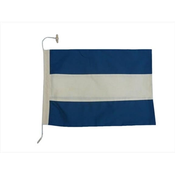 Handcrafted Model Ships Nautical-Flag-J Letter J Cloth Nautical Alphabet Flag - 20 in. Decorative Accent