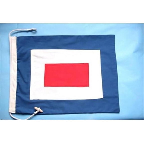 Handcrafted Model Ships Letter W Cloth Nautical Alphabet Flag - 20 in. Decorative Accent
