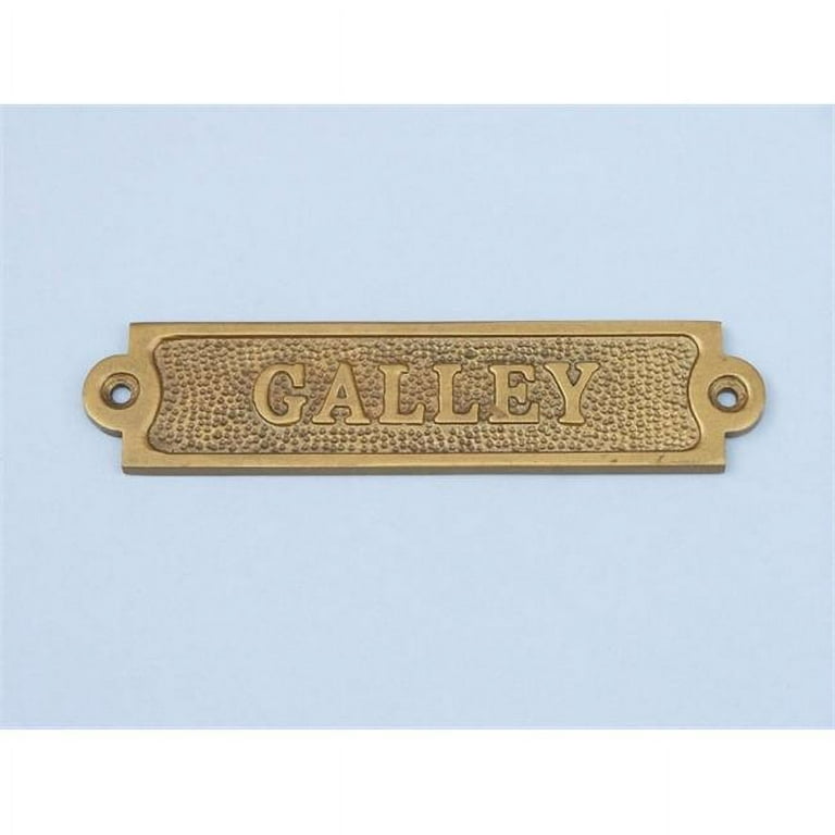 Handcrafted Model Ships MC-2202-AN 6 in. Antique Brass Galley Sign