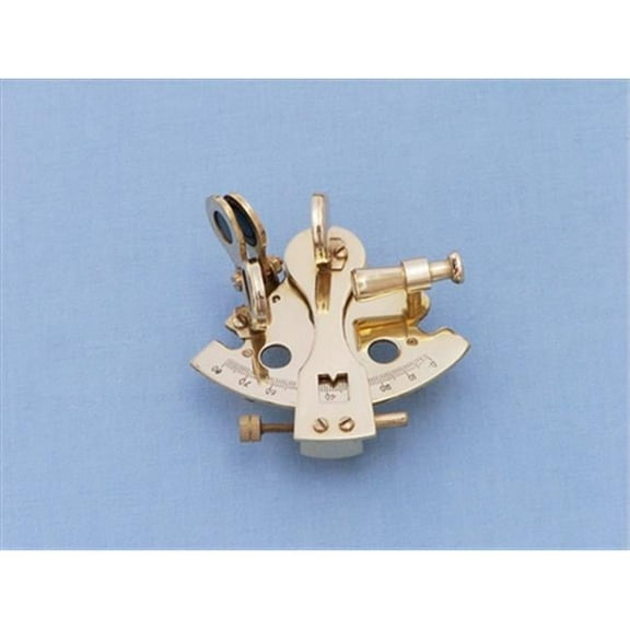 Handcrafted Model Ships NS-0454 Brass Sextant Paperweight 3 in. Nautical Accents Decorative Accent