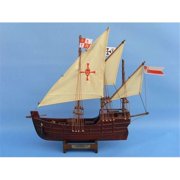 Handcrafted Model Ships Nina12 Nina 12 in. Decorative Famous Ship