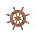 thumbnail image 1 of Handcrafted Model Ships SW-6-107-NH 6 in. Rustic Wood Finish Decorative Ship Wheel, 1 of 1