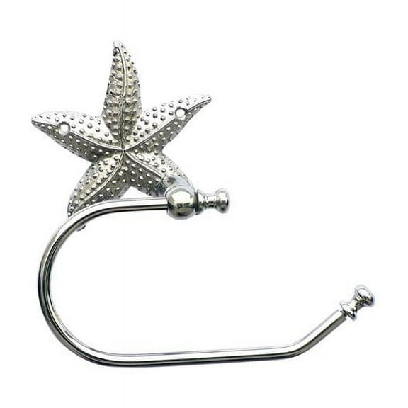 Handcrafted Model Ships STLPH-3001-CH 5 x 3 x 10 in. Chrome Starfish Toilet Paper Holder