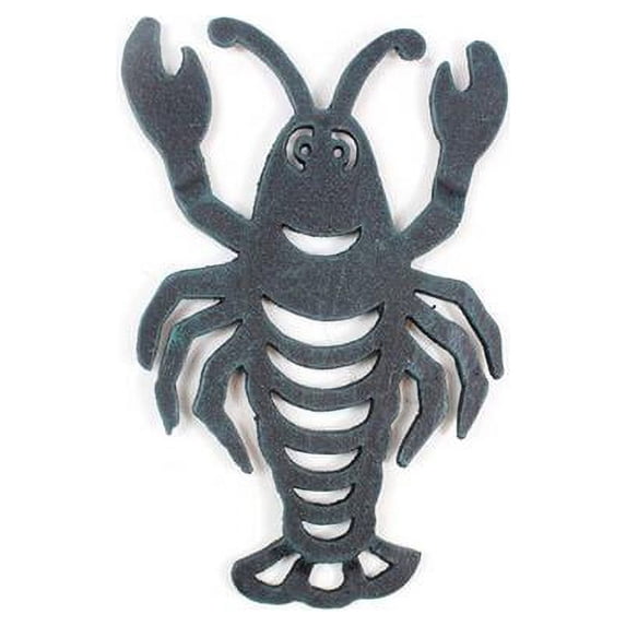 seaworn blue cast iron lobster trivet 11" - sea decor - beach decor