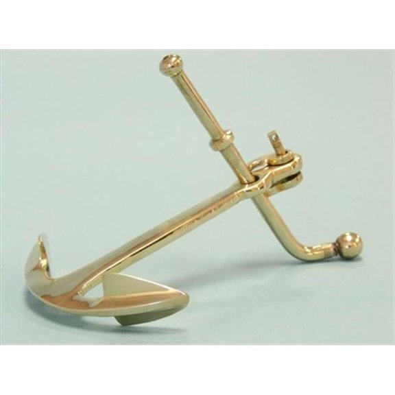 Handcrafted Model Ships MC-1973A Solid Brass Anchor Paperweight 5 in. Nautical Accents Decorative Accent
