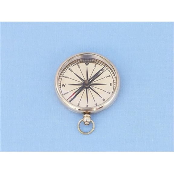 Handcrafted Model Ships co-0606-plain Solid Brass Lensatic Compass 3 in. Decorative Accent