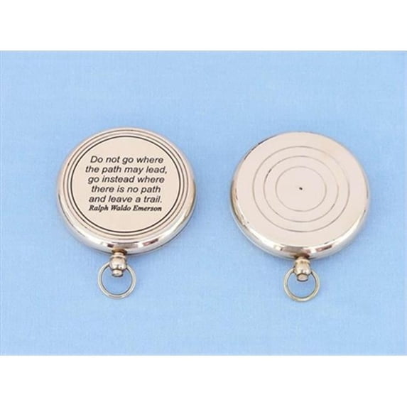 Brass Lensatic Emerson Poem Compass 3