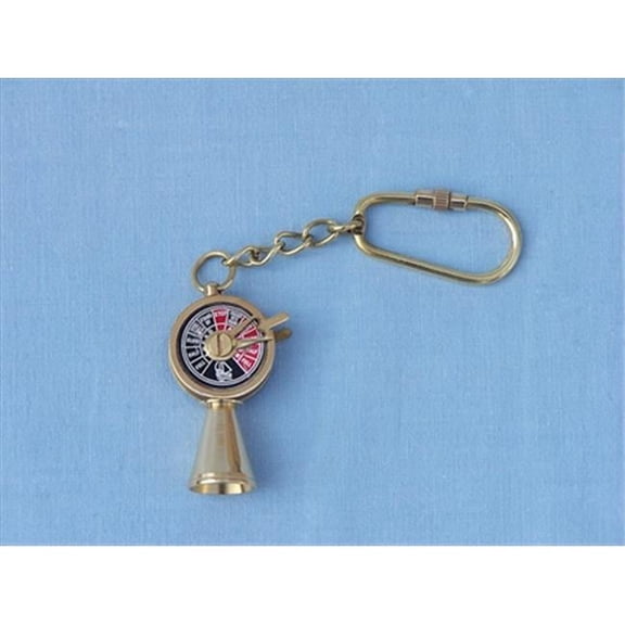 Handcrafted Model Ships K-225 Solid Brass Titanic Engine Telegraph Keyring 5 in. Nautical Accents Decorative Accent