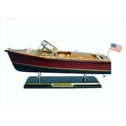 Handcrafted Model Ships Triple Cockpit 14 Chris Craft Triple Cockpit 14 in. Decorative Speed Boat