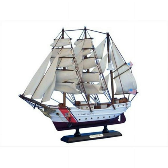 Handcrafted Model Ships USCG 15 USCG Eagle 15 in. Decorative Tall Model Ship