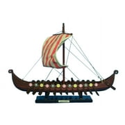 Wooden Viking Drakkar Model Boat 14