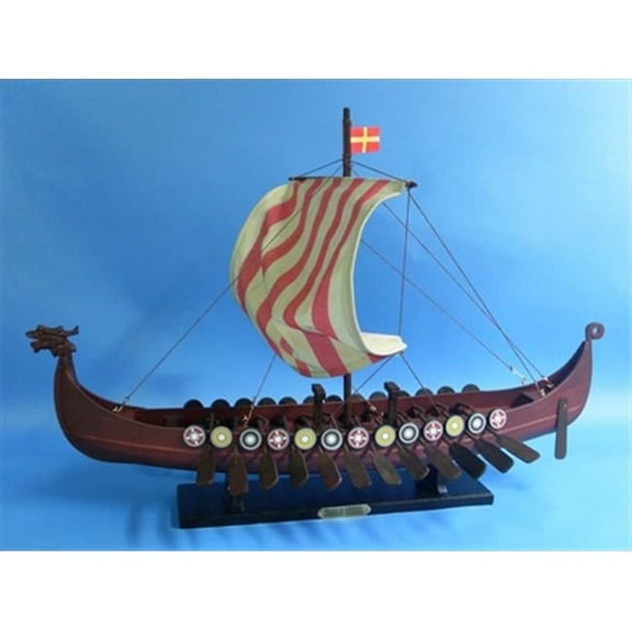 Handcrafted Model Ships Viking Drakkar 24 in. Decorative Sail Boat