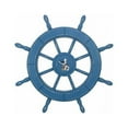 thumbnail image 1 of Handcrafted Model Ships Wheel-24-100-seagull 24 in. Rustic All Light Blue Decorative Ship Wheel with Seagull, 1 of 1