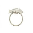 thumbnail image 1 of Handcrafted Model Ships  Whitewashed Cast Iron Fish Bone Towel Holder - 5.5 in., 1 of 2