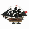 thumbnail image 1 of Handcrafted Model Ships Fancy-26-Black-Sails Wooden Henry Averys Fancy Sails Limited Model Pirate Ship, Black - 26 in., 1 of 2