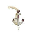 thumbnail image 1 of Handcrafted Model Ships Wooden Rustic Decorative Red and White Anchor with Hook 7" - Nautical Decoratio, 1 of 4
