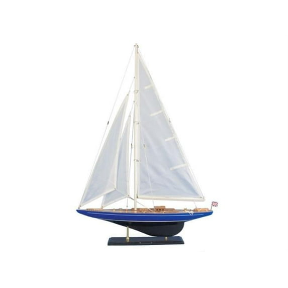 Handcrafted Model Ships VEL-R-35 Wooden Velsheda Model Sailboat Decoration 35 in.