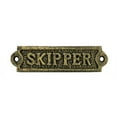 thumbnail image 1 of Handcrafted Model Ships k-0164C-gold 6 in. Cast Iron Skipper Sign - Antique Gold, 1 of 1