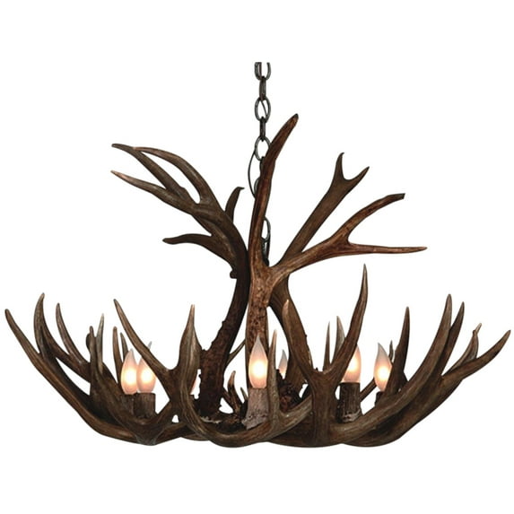 Handcrafted Mule Deer Antler Chandelier-Made in USA