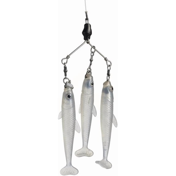 Handcrafted Multi-Arm Baitfish School Rig – Compact Bait Rig for Bass Fishing, Durable Wire Frame with Realistic Swimbait Presentation