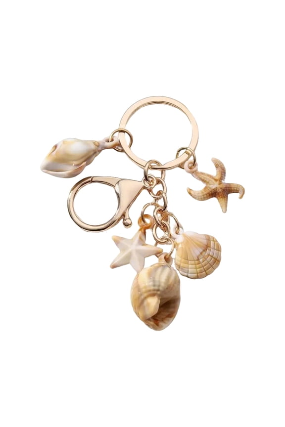 Handcrafted Natural Shell Keychain Bag Decoration for Ocean Lovers and Travelers