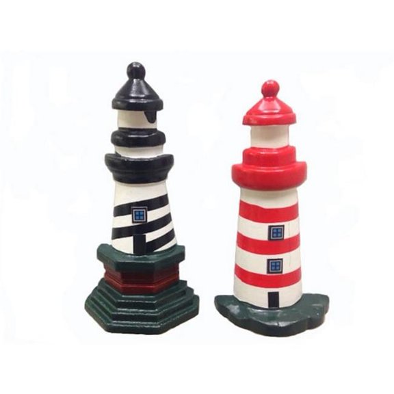 Handcrafted Decor Magnet - 102-black Wooden Cape Hatteras & Assateague Lighthouse Kitchen Magnets- 4 in.