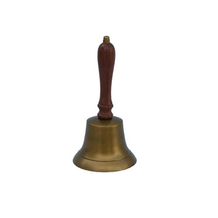Hampton Nautical Bl-2015-AN Antique Hand 9"-Nautical Brass Bells, 9"