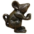 thumbnail image 1 of Handcrafted Nautical Decor Rustic Silver Cast Iron Mouse Door Stopper 5" - Mouse Door Stop - Animal Theme, 1 of 2