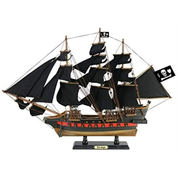 Handcrafted Nautical Decor Wooden John Gow's Revenge Black Sails Limited Model Pirate Ship 26" - Decorativ