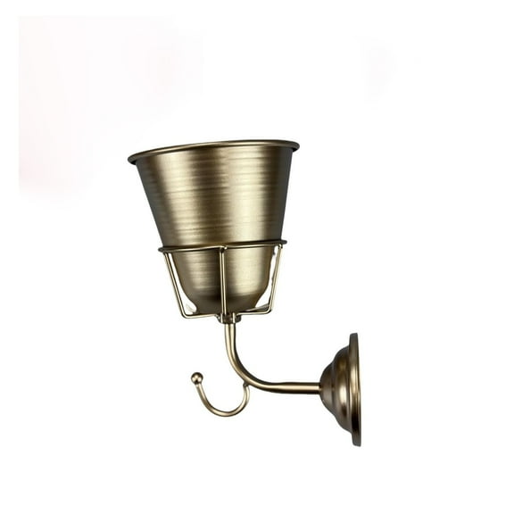 Handcrafted Opal Wall Vessel,Vintage Brass Container Vase, Versatile Hanging Organizer,Wall Vessel Vases for Flowers,Bedroom Room Living Room for Kitchen Bathroom Organize Decoratio