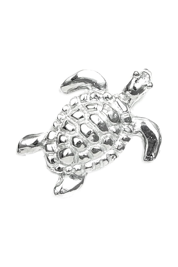 Handcrafted Pewter Turtle Scarf Pin - Gift Packaged - Magnetic back No Holes in Clothes - Sea Turtle - Tortoise - Made in USA (Shipped from Artist Studio)