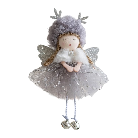 Handcrafted Plush Deer Antlers Angelic Girl Ornament Festival Christmas Tree Decoration For Home Holiday Decors