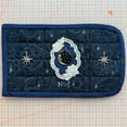 thumbnail image 1 of Handcrafted Portable Pocket Altar, Intricate Embroidery Featuring Moon Star And Nox Design, Compact Discreet For Travel Daily Quiet Devotion And Spiritual Practice, 1 of 4