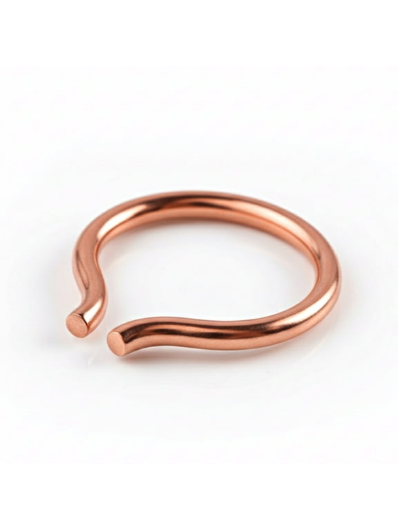 Handcrafted Pure Copper Minimal Ring, Sleek Open Band, Adjustable Everyday Wear Jewelry