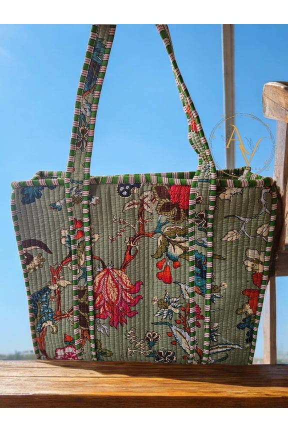 Handcrafted Quilt Beach Bags - Medium