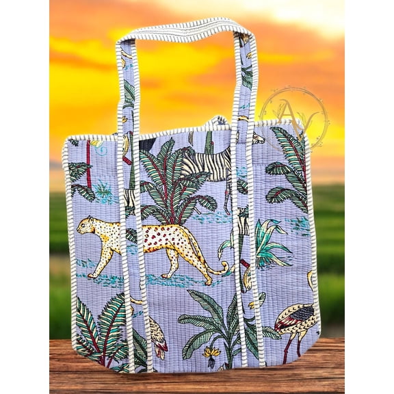 Handcrafted Quilt Beach Bags - Medium