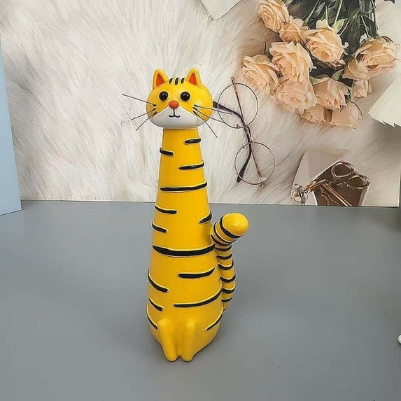 Handcrafted Quirky Cat Vase, Whimsical Cat Flower Vase, Funny Kitty Planter for Desk, Shelf, Boho Home Decor, Unique Gift for Cats Lovers 5