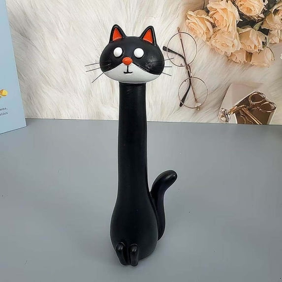 Handcrafted Quirky Cat Vase, Whimsical Cat Flower Vase, Funny Kitty Planter for Desk, Shelf, Boho Home Decor, Unique Gift for Cats Lovers C
