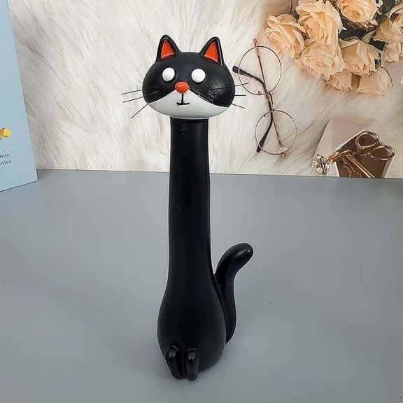 Handcrafted Quirky Cat Vase, Whimsical Cat Flower Vase, Funny Kitty Planter for Desk, Shelf, Boho Home Decor, Unique Gift for Cats Lovers C