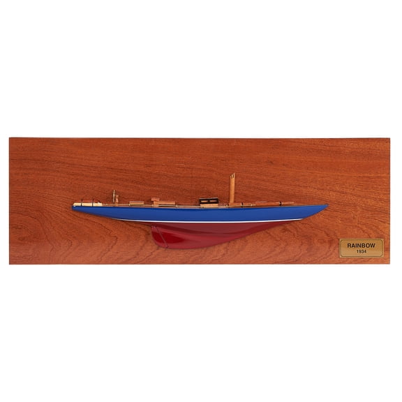 Handcrafted Rainbow Half Hull Wooden Model Ship