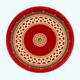 thumbnail image 1 of Handcrafted Red Pooja Thali Plate Platter Engagement Plate Decorative Steel Puja Thali with Essential Pooja Articles for Aarti Pooja Rituals Festival Wedding Decorations & Gifting ( Size- 10"), 1 of 3