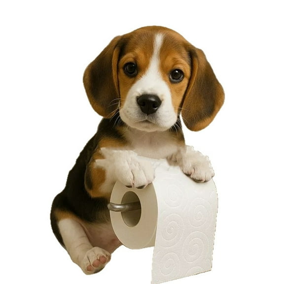 Handcrafted Resin Dog Tissue Box Holder Bathroom Kitchen Storage Organizers