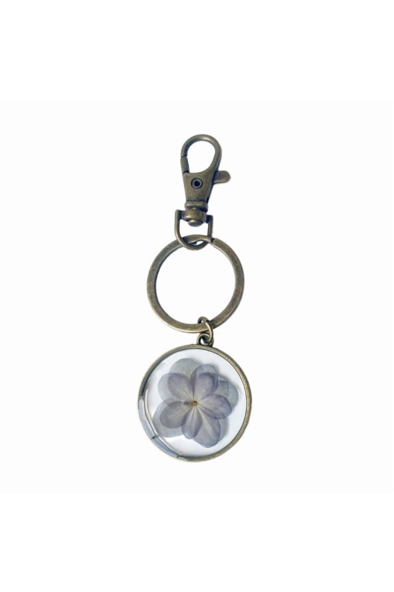Handcrafted Resin Keychain Real Flower Key Pendant Unique Bag Pendant Stylish Bag Charm Beautiful Key Jewelry for Daily