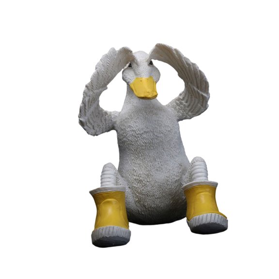 Handcrafted Resins with Rain Boot Statue Cartoon Funny Figurine Sculpture for Outdoor and Indoor Decoration