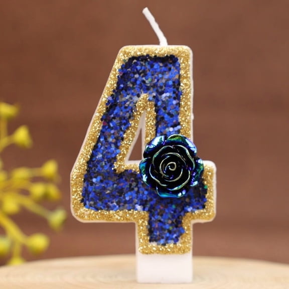 Handcrafted Rose Flower Digital Birthday Candle  Customizable LED Cake Topper for Birthdays, Weddings & Anniversaries