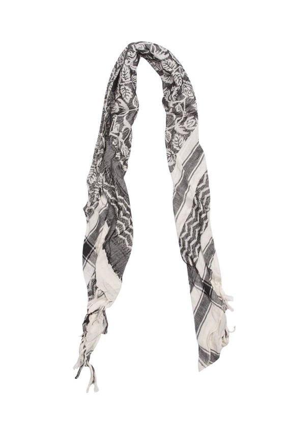Handcrafted Rose Indie Scarf - Black