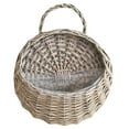 thumbnail image 1 of Handcrafted Round Wicker Basket with Handle, Versatile Decorative Storage Solution for Home and Garden Use, 1 of 4